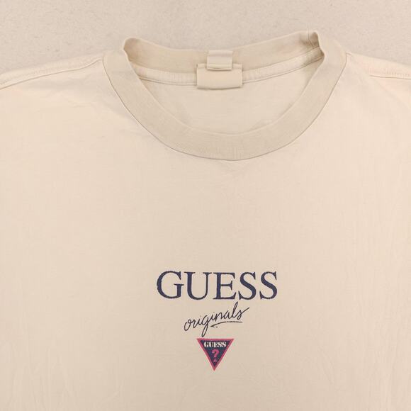 Guess Casual Graphic Short Sleeve Crew Neck T Shirt Mens Size Medium M Tan - Picture 1 of 10